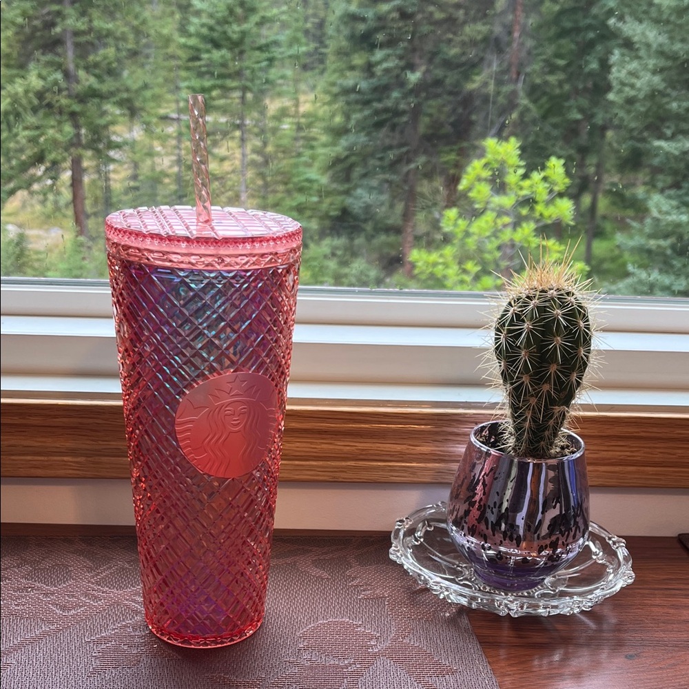 Starbucks Pink Iridescent Textured Tumbler